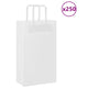 VidaXL Papiertüten 250 Stück mit Griffen 21x11x36 cm weiß
