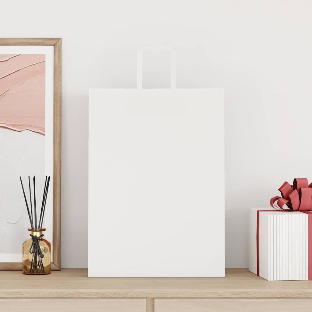 VidaXL Papiertüten 250 Stück mit Griffen 32x17x44 cm weiß