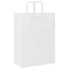 VidaXL Papiertüten 250 Stück mit Griffen 32x17x44 cm weiß
