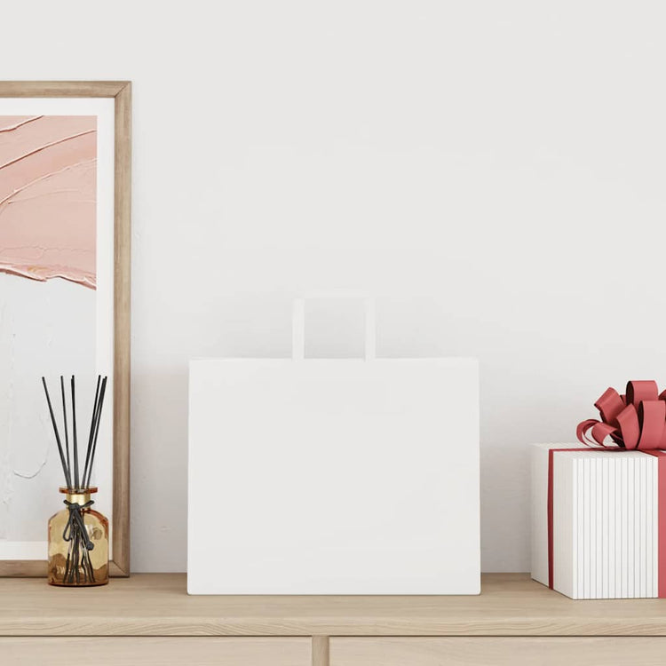 VidaXL Papiertüten 250 Stück mit Griffen 32x22x24 cm weiß