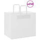 VidaXL Papiertüten 250 Stück mit Griffen 32x22x28 cm weiß