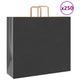 VidaXL Papiertüten 250 Stück mit Griffen 54x15x49 cm schwarz