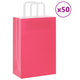 VidaXL Papiertüten 50 Stück mit Griffen 21x11x31 cm rosa