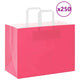 VidaXL Papiertüten 250 Stück mit Griffen 32x17x25 cm rosa