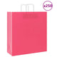 VidaXL Papiertüten 250 Stück mit Griffen 45x17x48 cm rosa