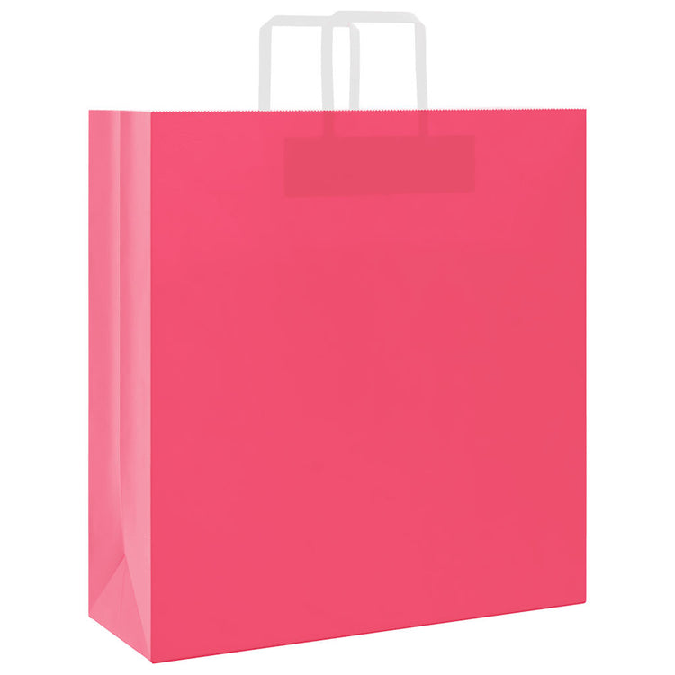 VidaXL Papiertüten 250 Stück mit Griffen 45x17x48 cm rosa