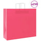 VidaXL Papiertüten 250 Stück mit Griffen 54x15x49 cm rosa