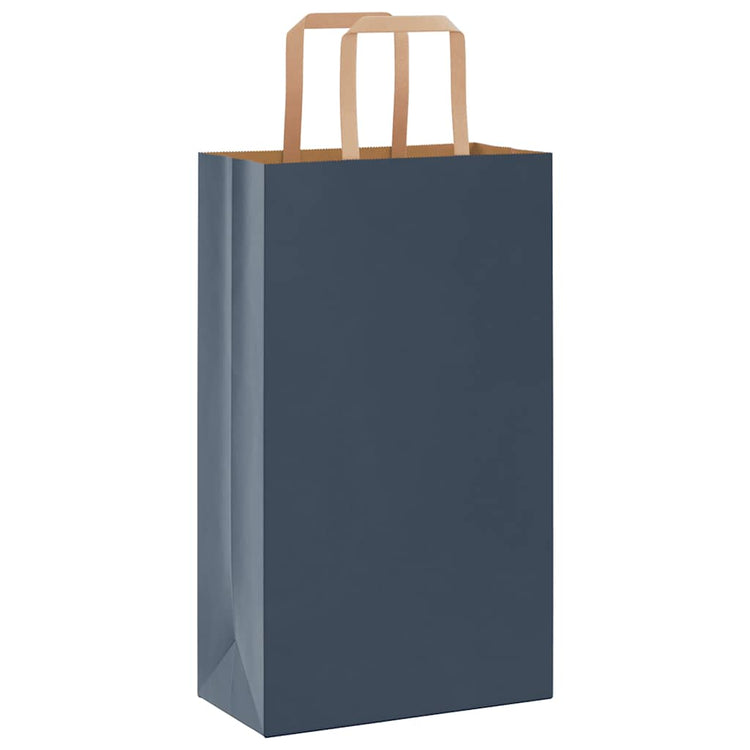 VidaXL Papiertüten 50 Stück mit Griffen 21x11x36 cm blau