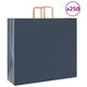 VidaXL Papiertüten 250 Stück mit Griffen 54x15x49 cm blau