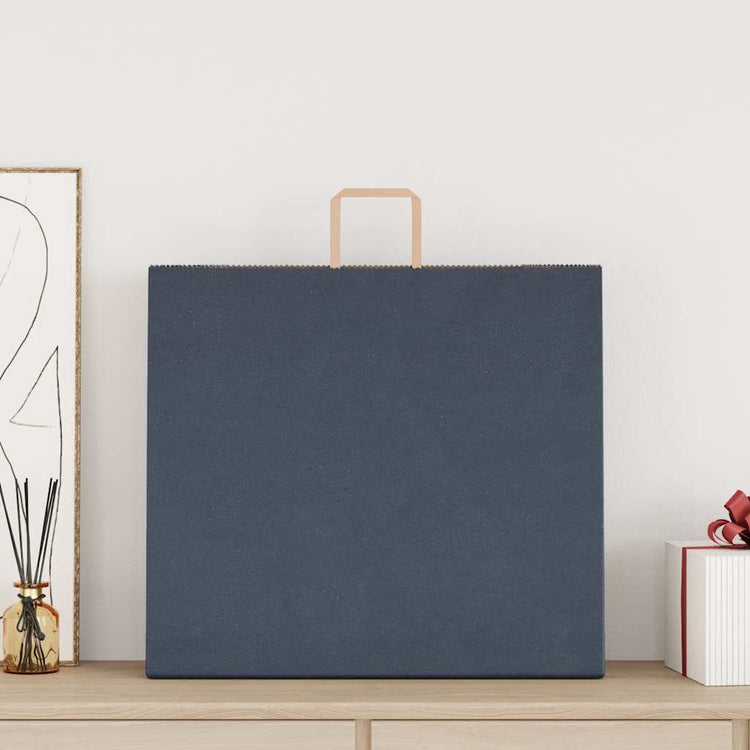 VidaXL Papiertüten 250 Stück mit Griffen 54x15x49 cm blau