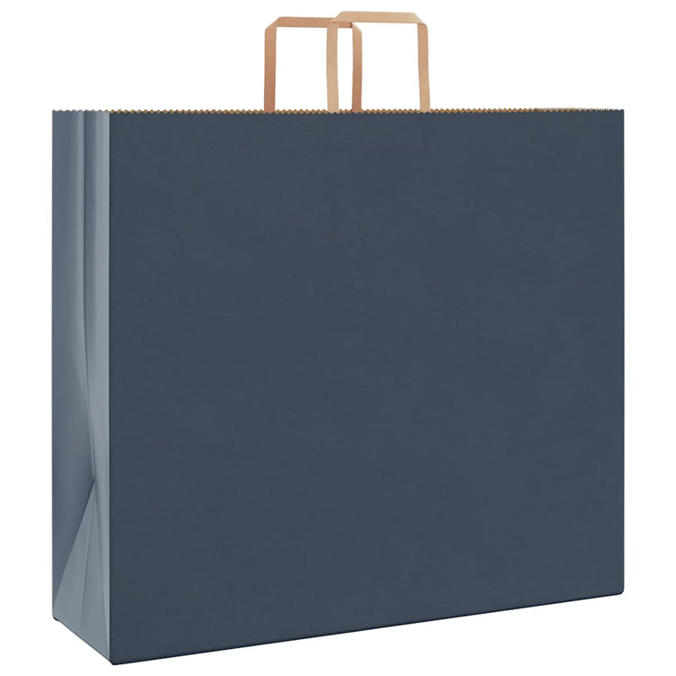 VidaXL Papiertüten 250 Stück mit Griffen 54x15x49 cm blau