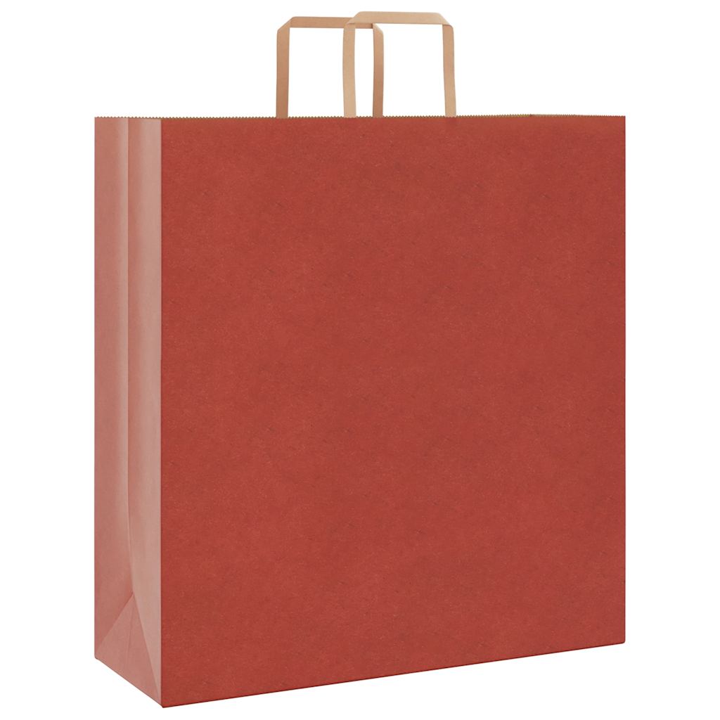VidaXL Papiertüten 250 Stück mit Griffen 45x17x48 cm rot