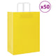 VidaXL Papiertüten 50 Stück mit Griffen 32x17x44 cm gelb