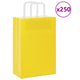 Vidaxxl Papiertüten 250 Stück mit Griffen 21x11x31 cm gelb