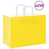 VidaXL Papiertüten 250 Stück mit Griffen 32x17x25 cm gelb - afbeelding 1