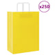 VidaXL Papiertüten 250 Stück mit Griffen 32x17x44 cm gelb