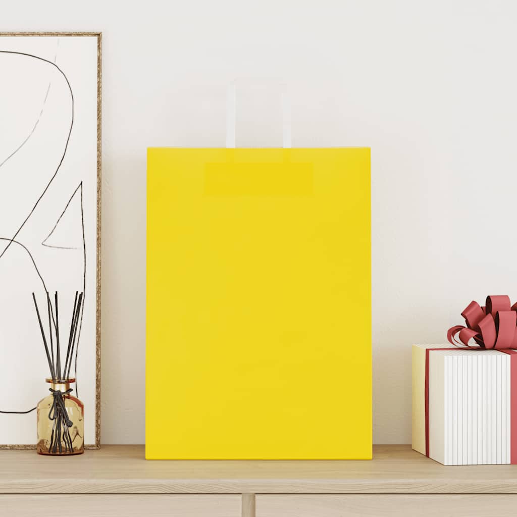 VidaXL Papiertüten 250 Stück mit Griffen 32x17x44 cm gelb