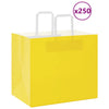 VidaXL Papiertüten 250 Stück mit Griffen 32x22x28 cm gelb