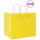 VidaXL Papiertüten 250 Stück mit Griffen 32x22x28 cm gelb
