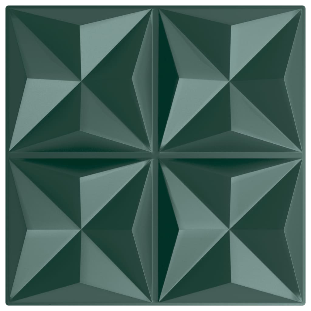 VIDAXL 48 ST WALL PORTEULE origami 12 m² 50 x 50 cm XPS Grün grün