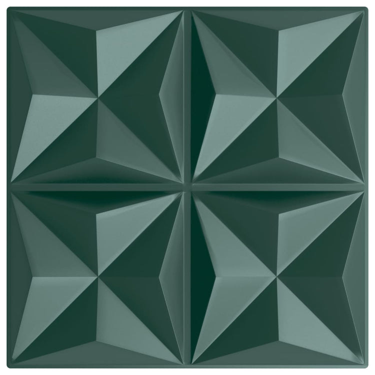 VIDAXL 48 ST WALL PORTEULE origami 12 m² 50 x 50 cm XPS Grün grün