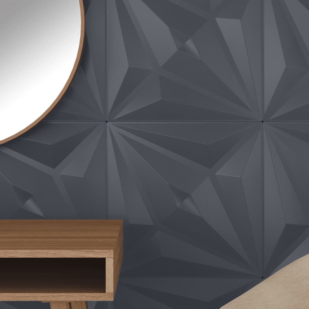 VIDAXL 48 ST WALL TOMELS STAR 12 m² 50 x 50 cm xps grau