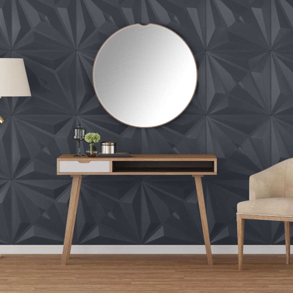 VIDAXL 48 ST WALL TOMELS STAR 12 m² 50 x 50 cm xps grau