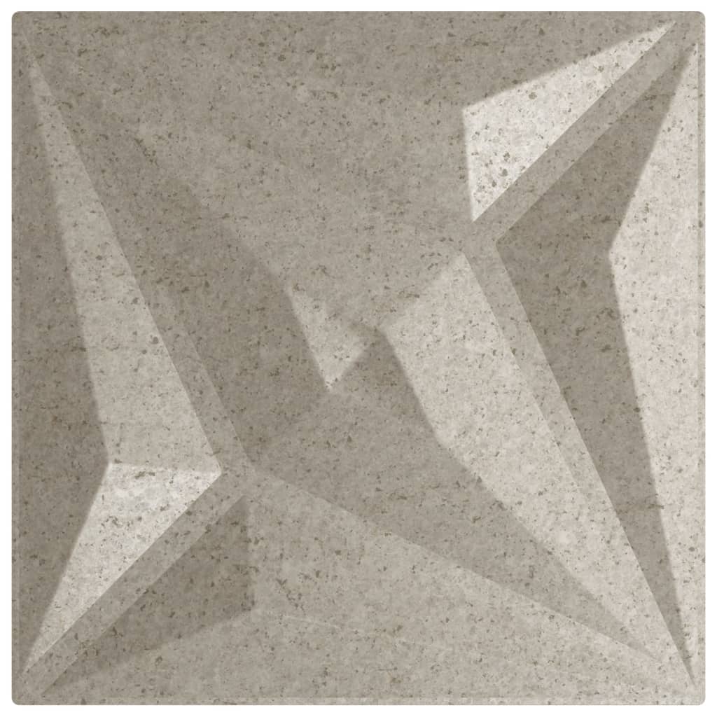 VIDAXL 48 ST WALL TOMELS STAR 12 m² 50 x 50 cm XPS Beton Beton