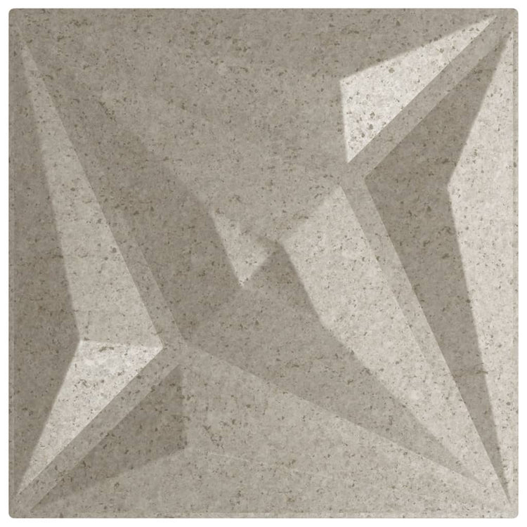 VIDAXL 48 ST WALL TOMELS STAR 12 m² 50 x 50 cm XPS Beton Beton