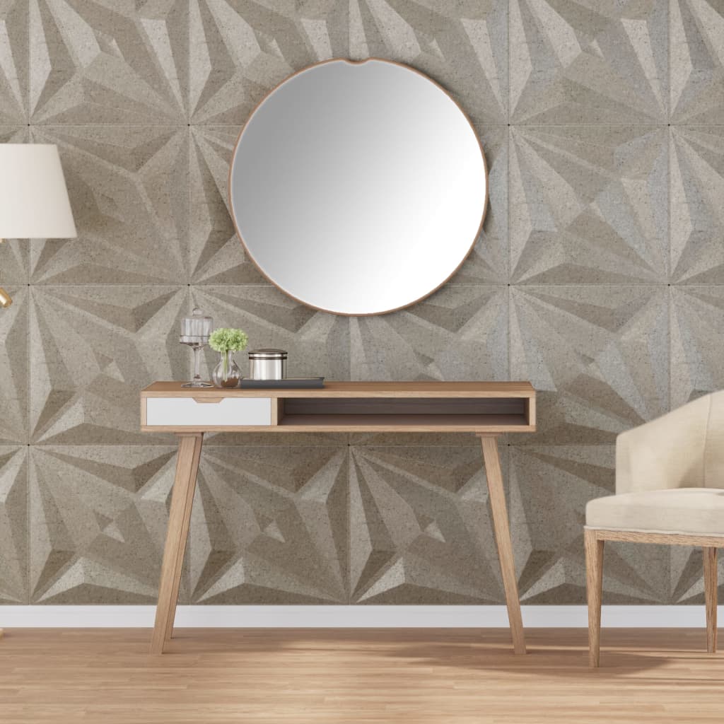 VIDAXL 48 ST WALL TOMELS STAR 12 m² 50 x 50 cm XPS Beton Beton