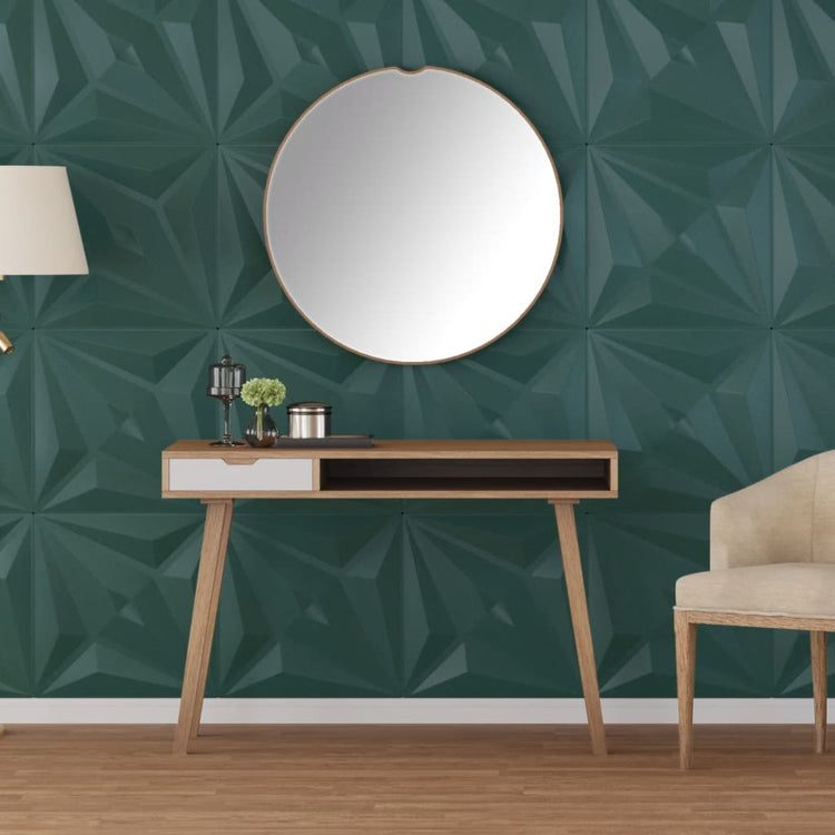 VIDAXL 48 ST WALL TOMELS STAR 12 m² 50 x 50 cm XPS Grün grün