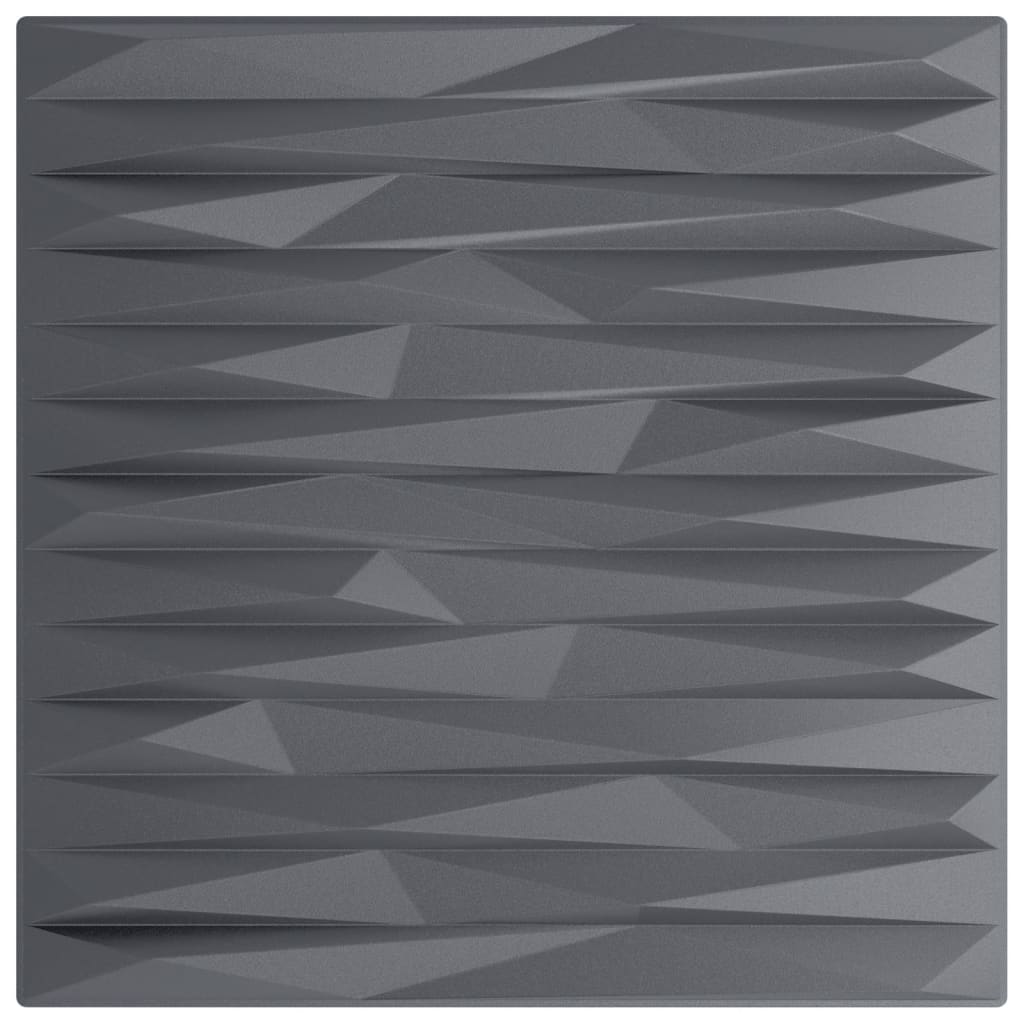 VIDAXL 24 ST WALL TOMELS STein 6 m² 50 x 50 cm xps grau
