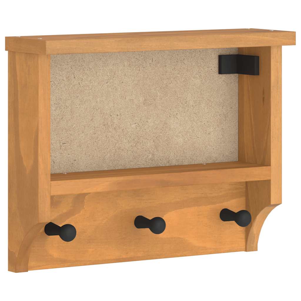 Vidaxx Wandgarderobe Sandnes 45x12x35 cm massives Kiefernholz