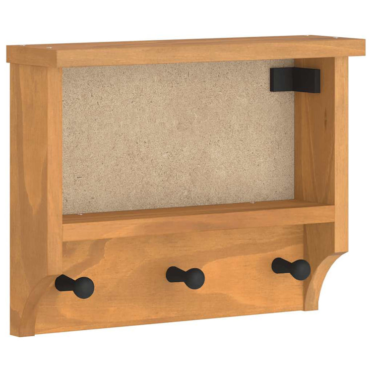 Vidaxx Wandgarderobe Sandnes 45x12x35 cm massives Kiefernholz