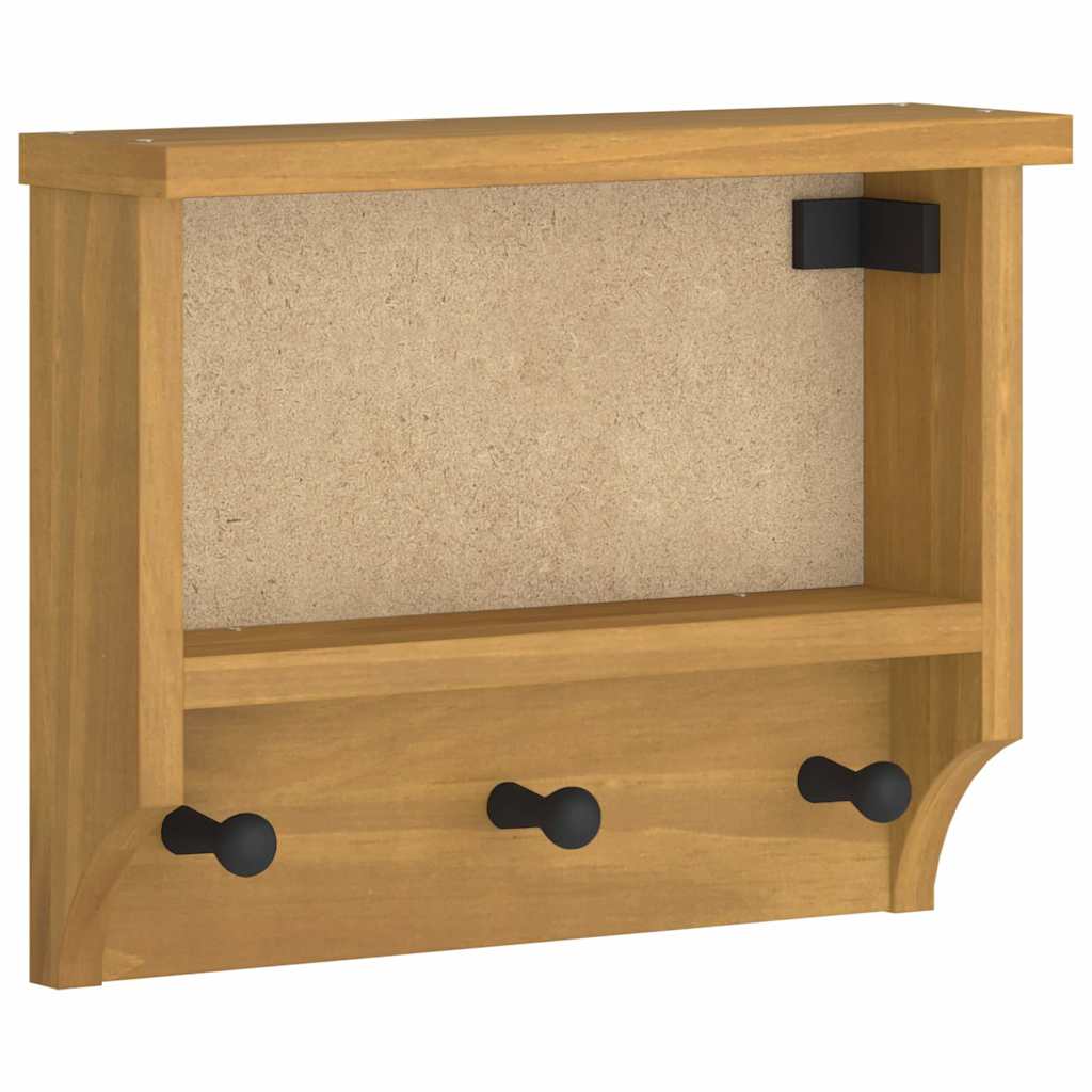 Vidaxx Wandgarderobe Sandnes 45x12x35 cm massives Kiefernholz