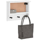 Vidaxx Wandgarderobe Sandnes weiß 45x12x35 cm massives Kiefernholz