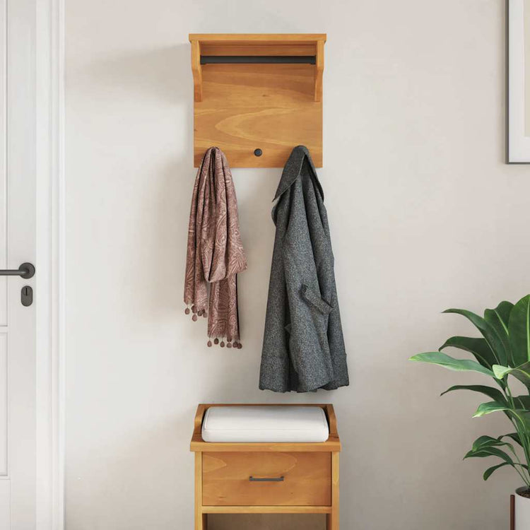 Vidaxx Wandgarderobe Sandnes 43x30x42 cm massives Kiefernholz