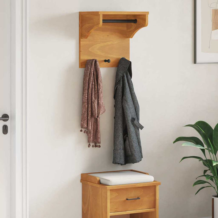 Vidaxx Wandgarderobe Sandnes 43x30x42 cm massives Kiefernholz