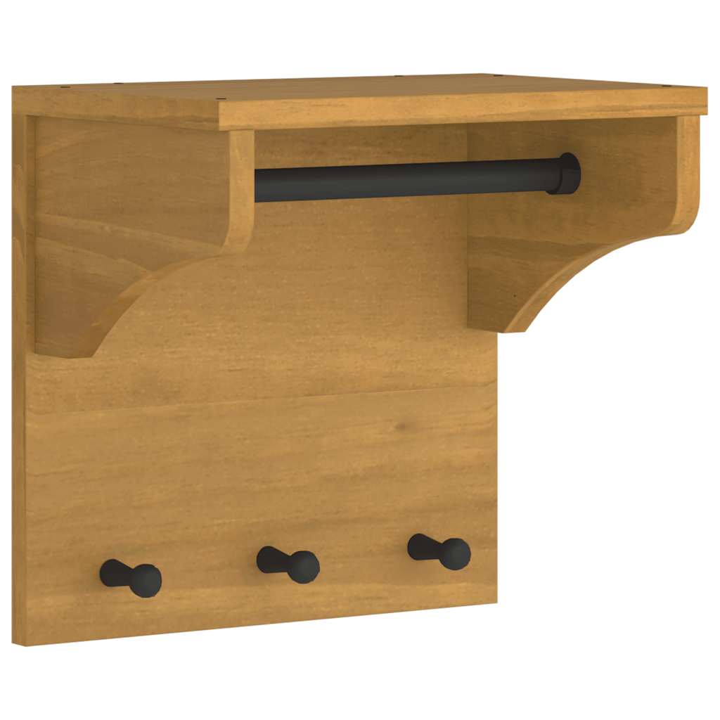 Vidaxx Wandgarderobe Sandnes 43x30x42 cm massives Kiefernholz
