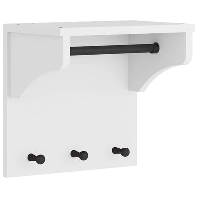 Vidaxx Wandgarderobe Sandnes weiß 43x30x42 cm massives Kiefernholz