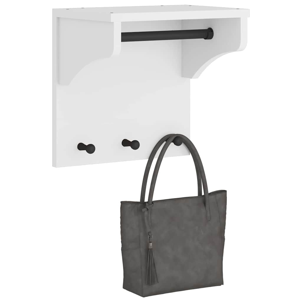 Vidaxx Wandgarderobe Sandnes weiß 43x30x42 cm massives Kiefernholz