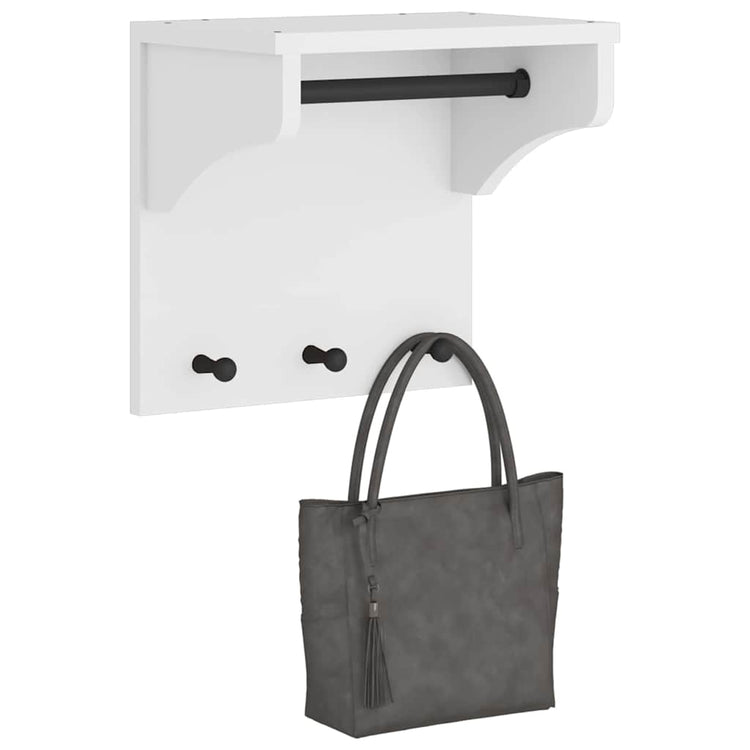 Vidaxx Wandgarderobe Sandnes weiß 43x30x42 cm massives Kiefernholz