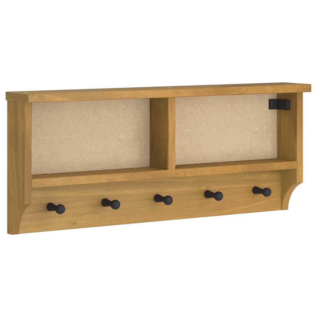 Vidaxx Wandgarderobe Sandnes 87x12x35 cm massives Kiefernholz
