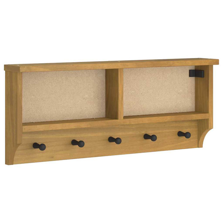 Vidaxx Wandgarderobe Sandnes 87x12x35 cm massives Kiefernholz