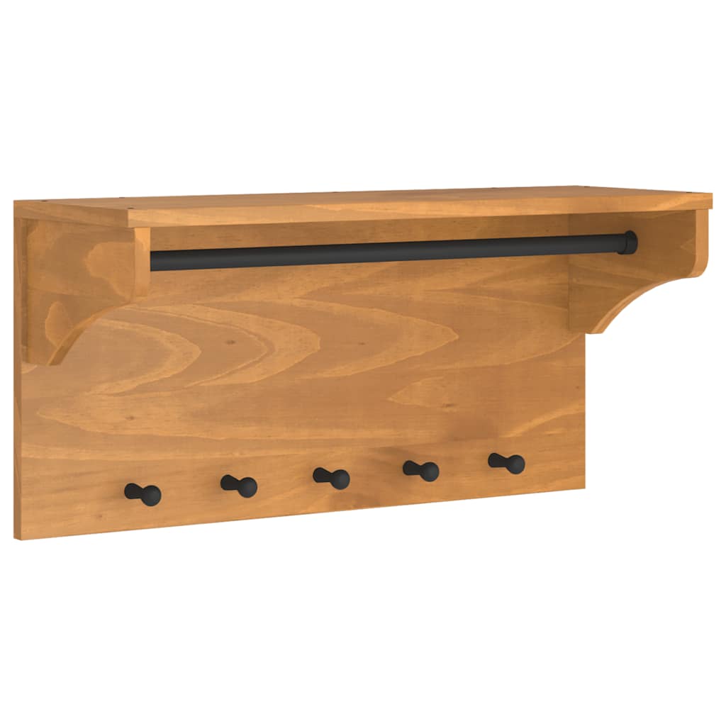 Vidaxx Wandgarderobe Sandnes 87x30x42 cm massives Kiefernholz