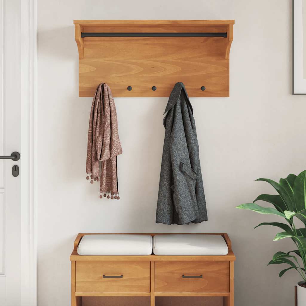 Vidaxx Wandgarderobe Sandnes 87x30x42 cm massives Kiefernholz