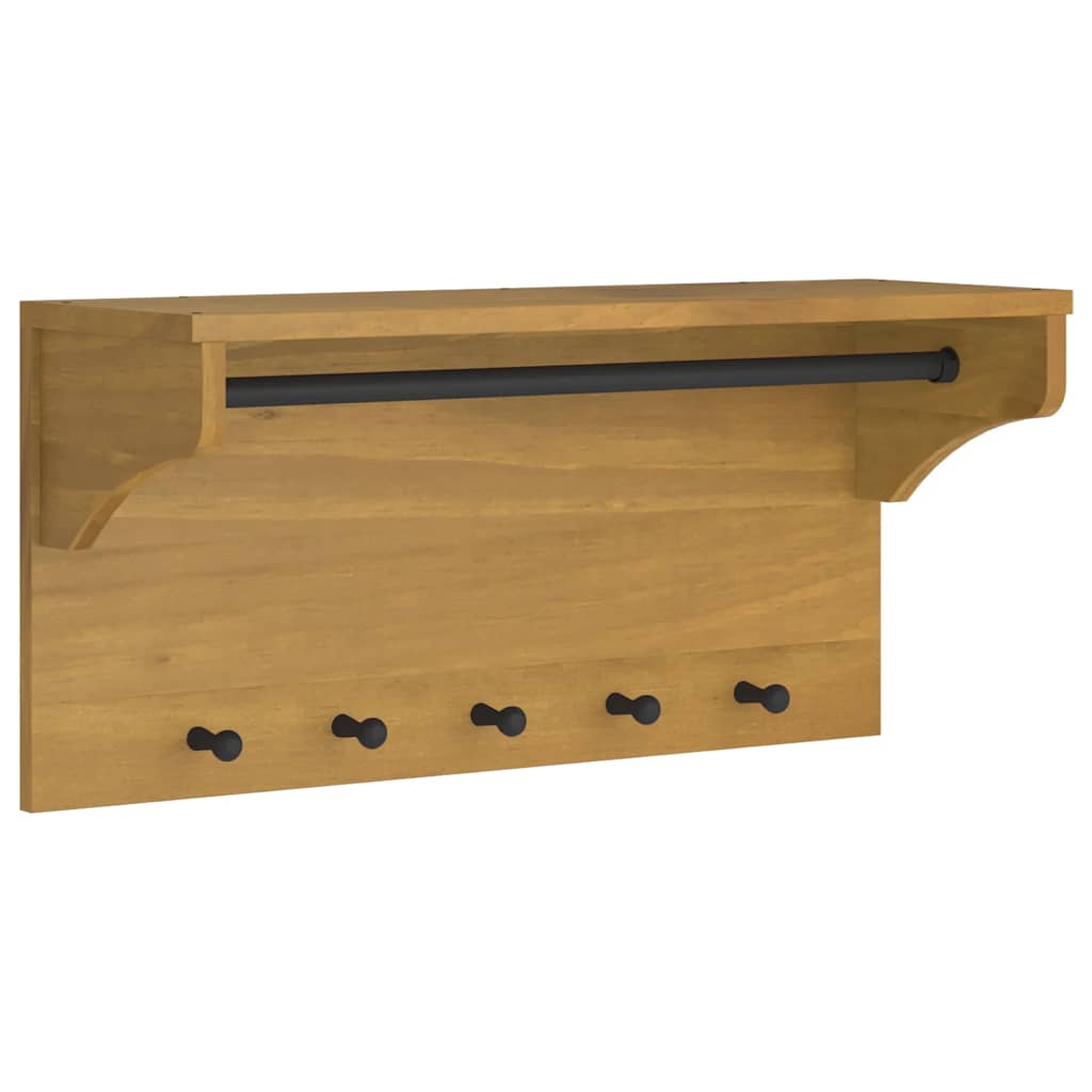 Vidaxx Wandgarderobe Sandnes 87x30x42 cm massives Kiefernholz