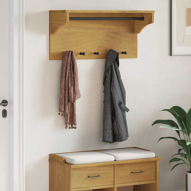 Vidaxx Wandgarderobe Sandnes 87x30x42 cm massives Kiefernholz