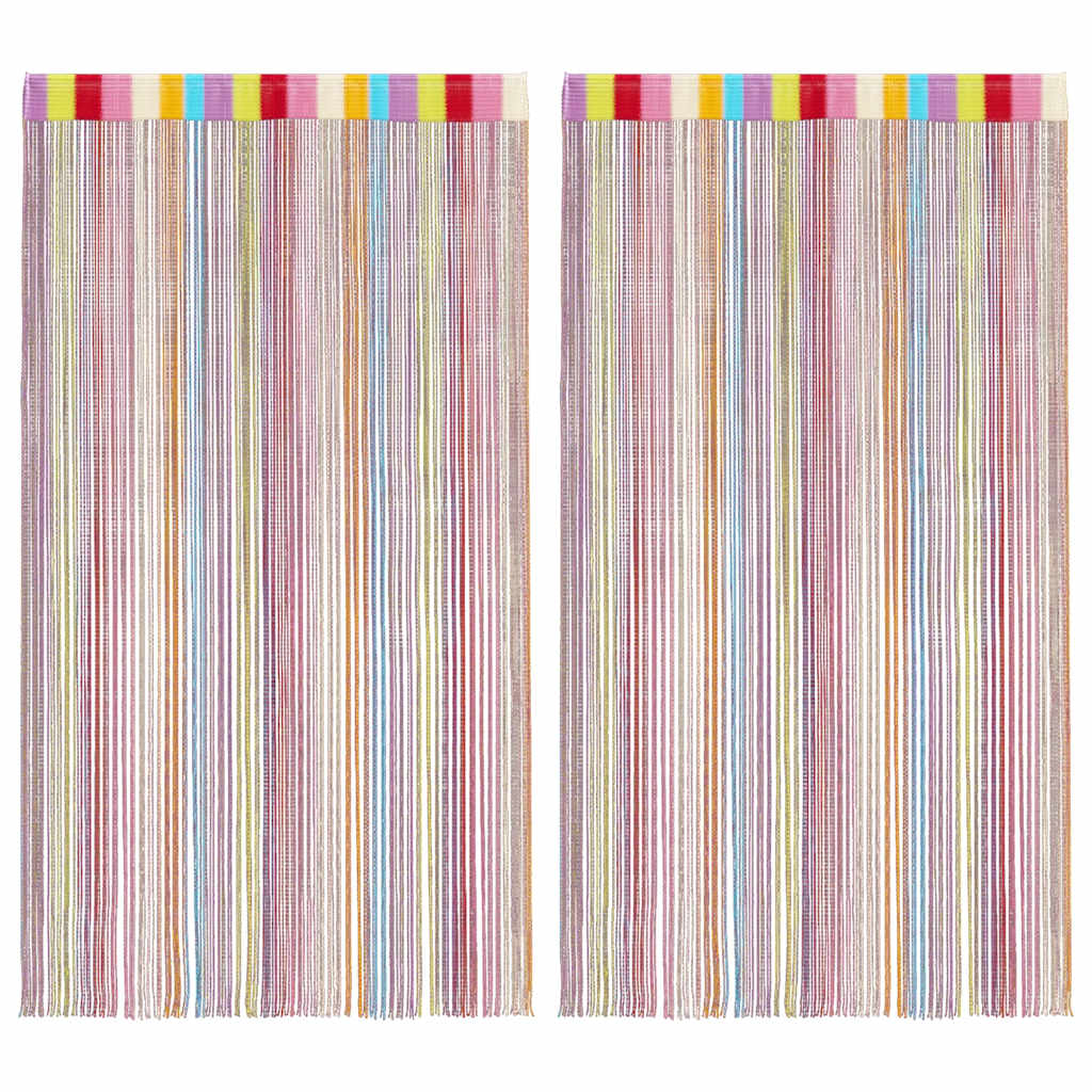 VidaXL Kordelvorhänge 2 Stück mehrfarbig 140x250 cm