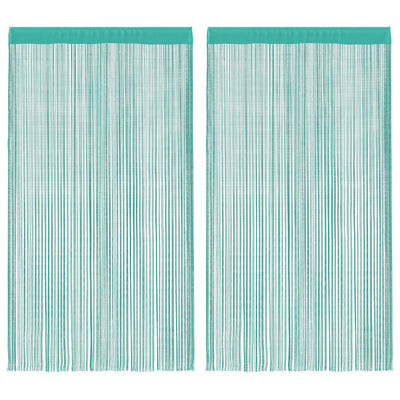 VidaXL Kordelvorhänge 2 Stück Türkis 140x250 cm